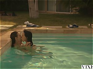 Riley Reid and Megan Rain 3some on a hot summer day